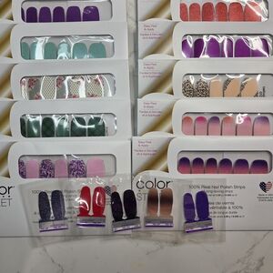 Grab Bag # 16: Color Street Nail Strips - Teal, Pink, Purple, Leopard Print